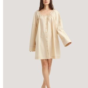 Nap gypsy shirt dress nightgown tan parchment